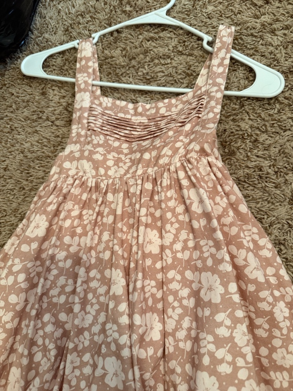 SweetHoney Dusty Rose and Cream Floral Sundress for Girls